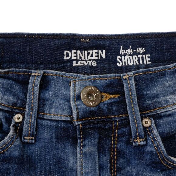 Denizen Shorts Juniors Size 3/26 High Rise Shortie Cuffed Blue Denim Measure W23 - Picture 5 of 9